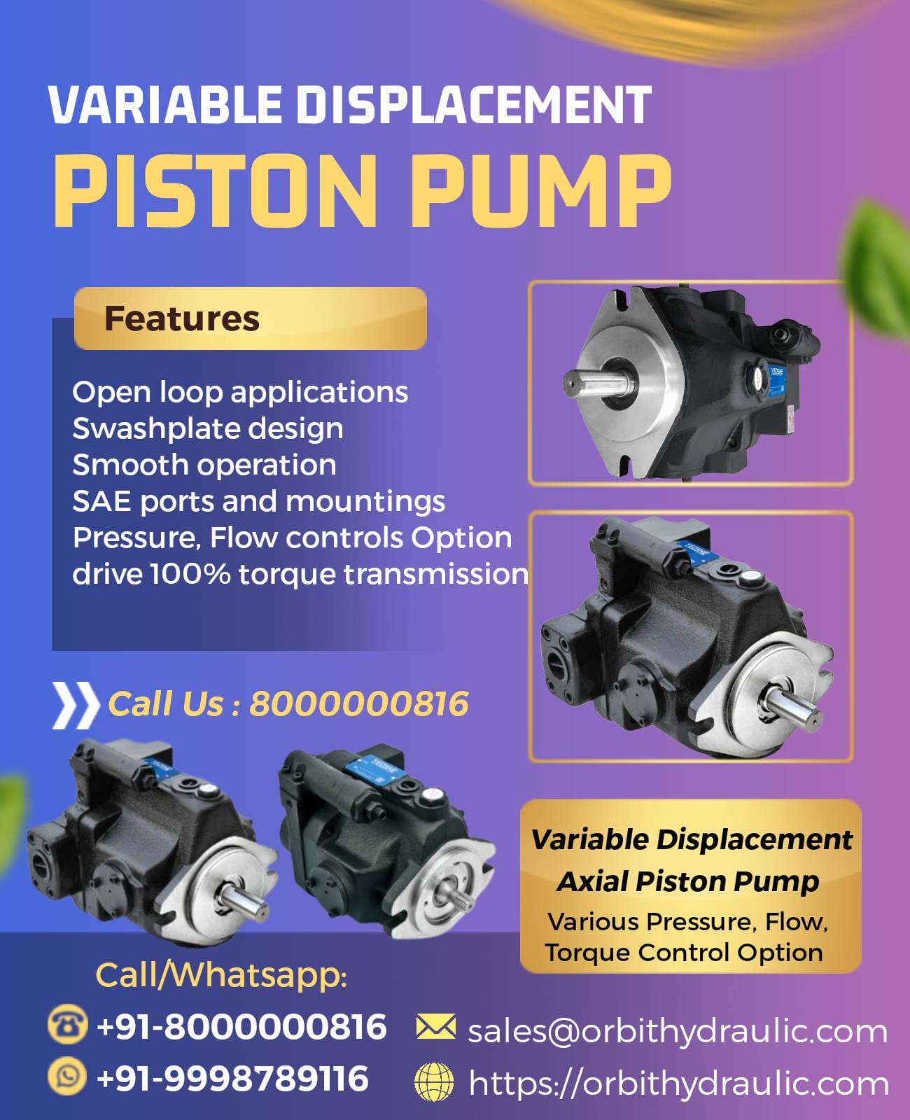 image V70A4RX Yeoshe Hydraulic Variable Displacement Axial Piston Pump Belgaum Karnataka India